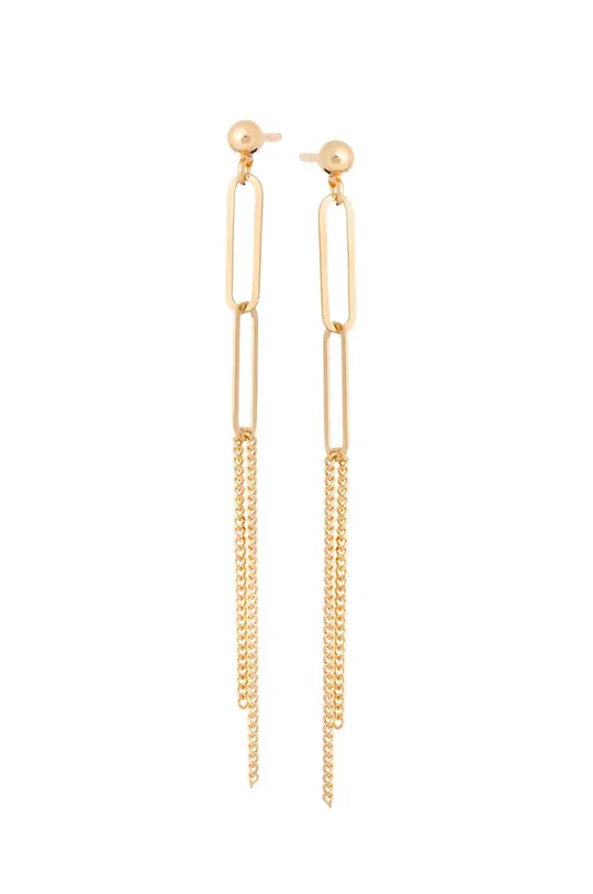 χρυσαφί Ασημένια επιχρυσωμένα σκουλαρίκια ANIA KRUK TRENDY Γυναικεία