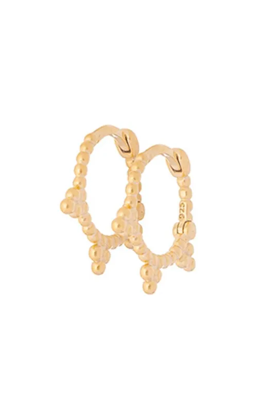 χρυσαφί Ασημένια επιχρυσωμένα σκουλαρίκια ANIA KRUK HIPPIE Γυναικεία