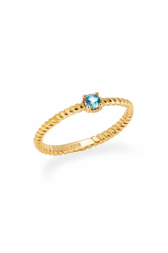 zlatna Srebrni prsten pokriven zlatom ANIA KRUK SUGAR Ženski