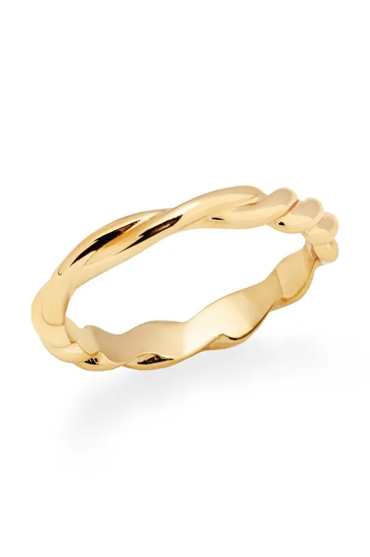 złoty ANIA KRUK pierścionek ze srebra pokrytego złotem TRENDY Damski