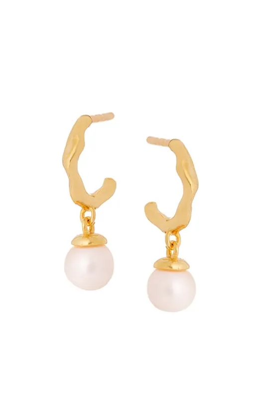 χρυσαφί Ασημένια επιχρυσωμένα σκουλαρίκια ANIA KRUK ARIEL Γυναικεία