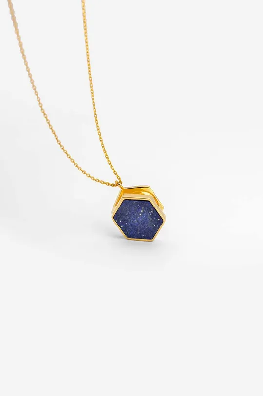 Pozlačena ogrlica ANIA KRUK TRENDY Srebra pozlačeno s 24k zlatom, Lapis lazuli