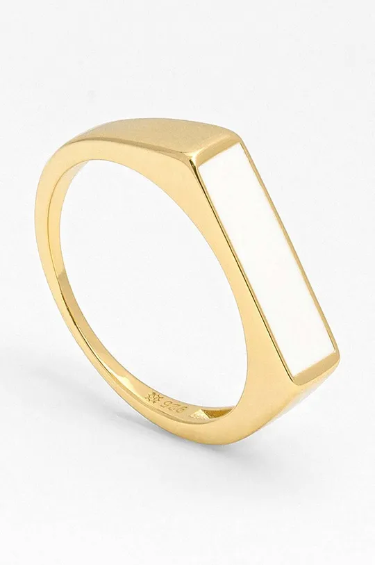Srebrni prsten pokriven zlatom ANIA KRUK SUGAR zlatna
