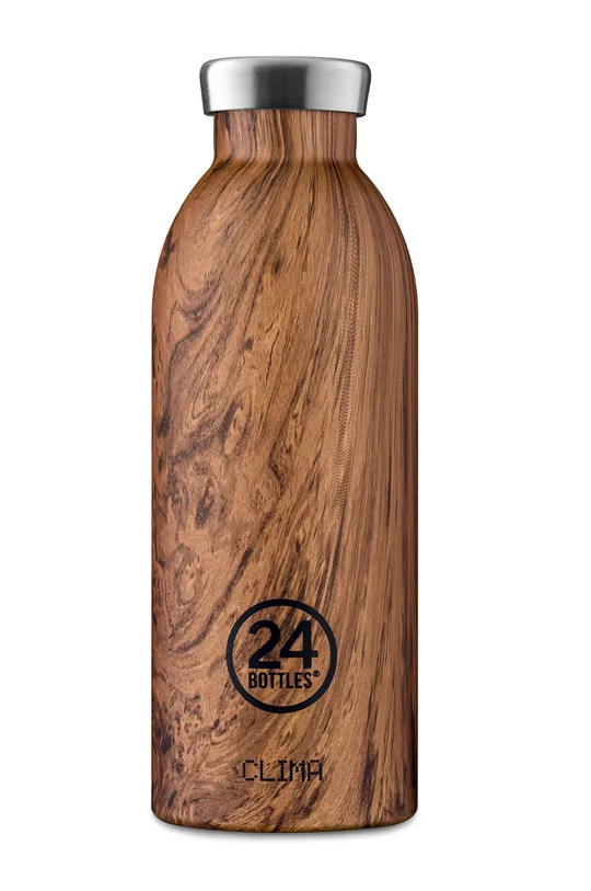 brązowy 24bottles butelka termiczna Clima Sequoia Wood 500ml Unisex