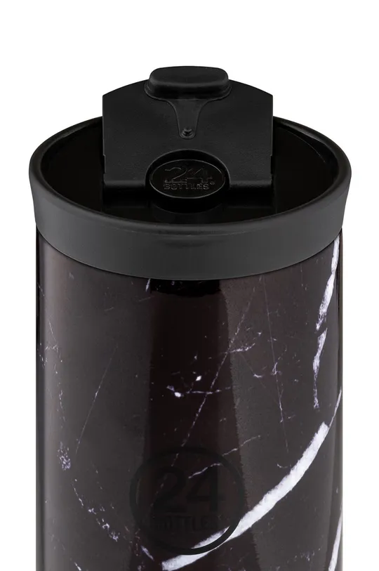 24bottles - Θερμική κούπα Travel Tumbler Black Marble 350ml μαύρο