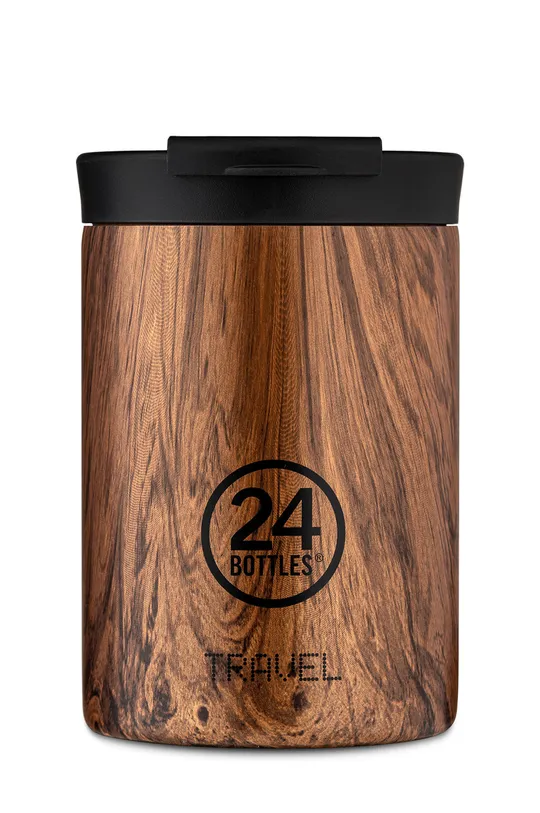 καφέ 24bottles - Θερμική κούπα Travel Tumbler Sequoia Wood 350ml Unisex