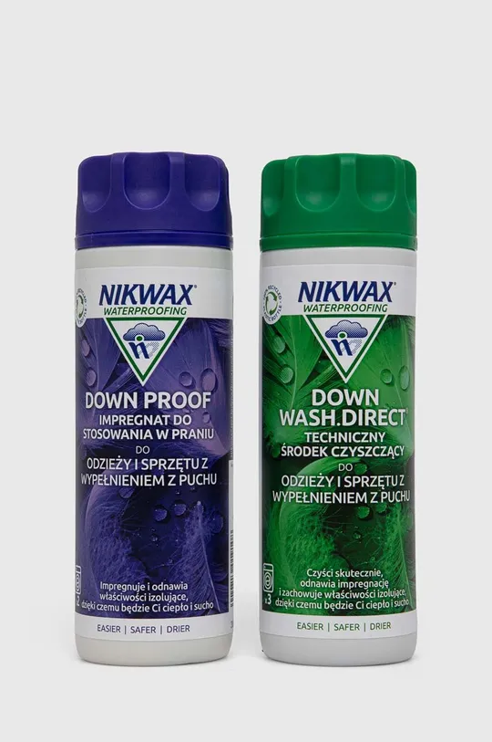 transparentny Nikwax zestaw do pielęgnacji odzieży i śpiworów z wypełnieniem puchowym Down Wash.Direct® 300 ml / Down Proof 300 ml Unisex