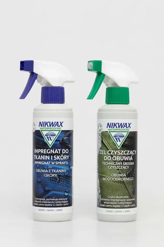 transparentny Nikwax zestaw do czyszczenia i impregnacji obuwia ze skóry licowej i tkaniny 2 x 300 ml Unisex