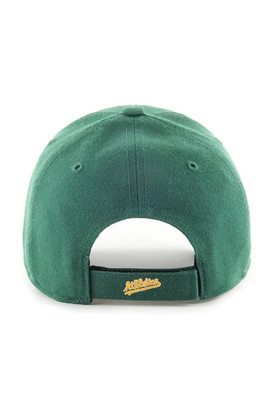 47 brand czapka z domieszką wełny MLB Oakland Athletics zielony