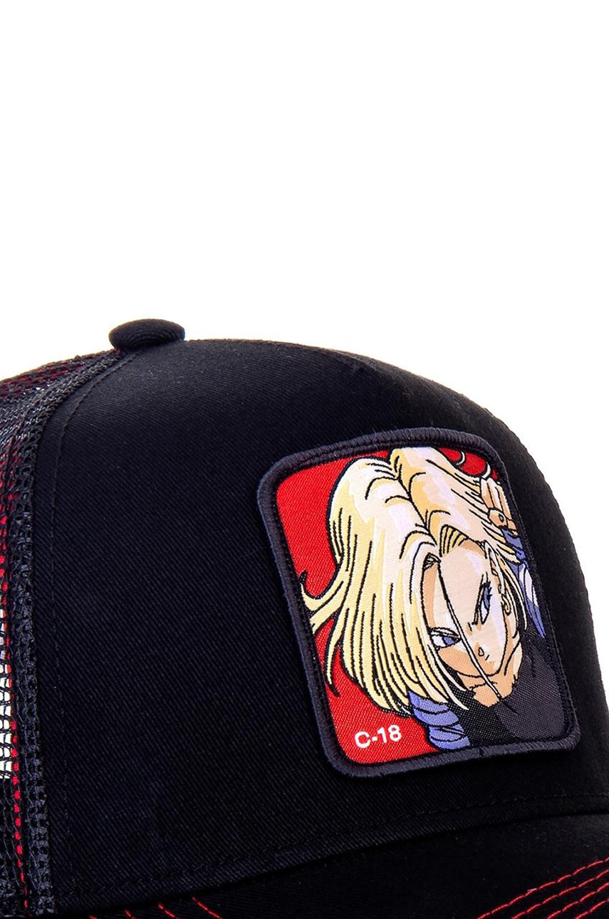 Capslab Czapka z daszkiem kolor czarny z aplikacją