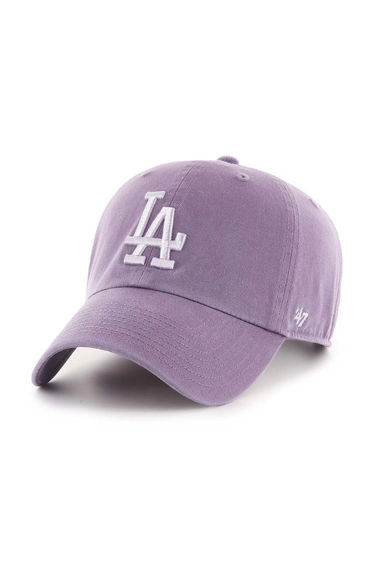 vijolična Bombažna bejzbolska kapa 47brand Mlb Los Angeles Dodgers Unisex