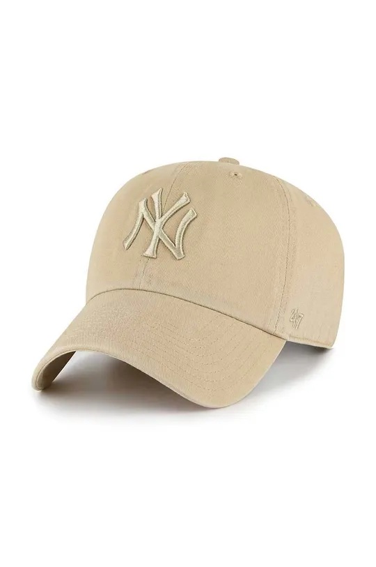 μπεζ Βαμβακερό καπέλο του μπέιζμπολ 47 brand Mlb New York Yankees Unisex