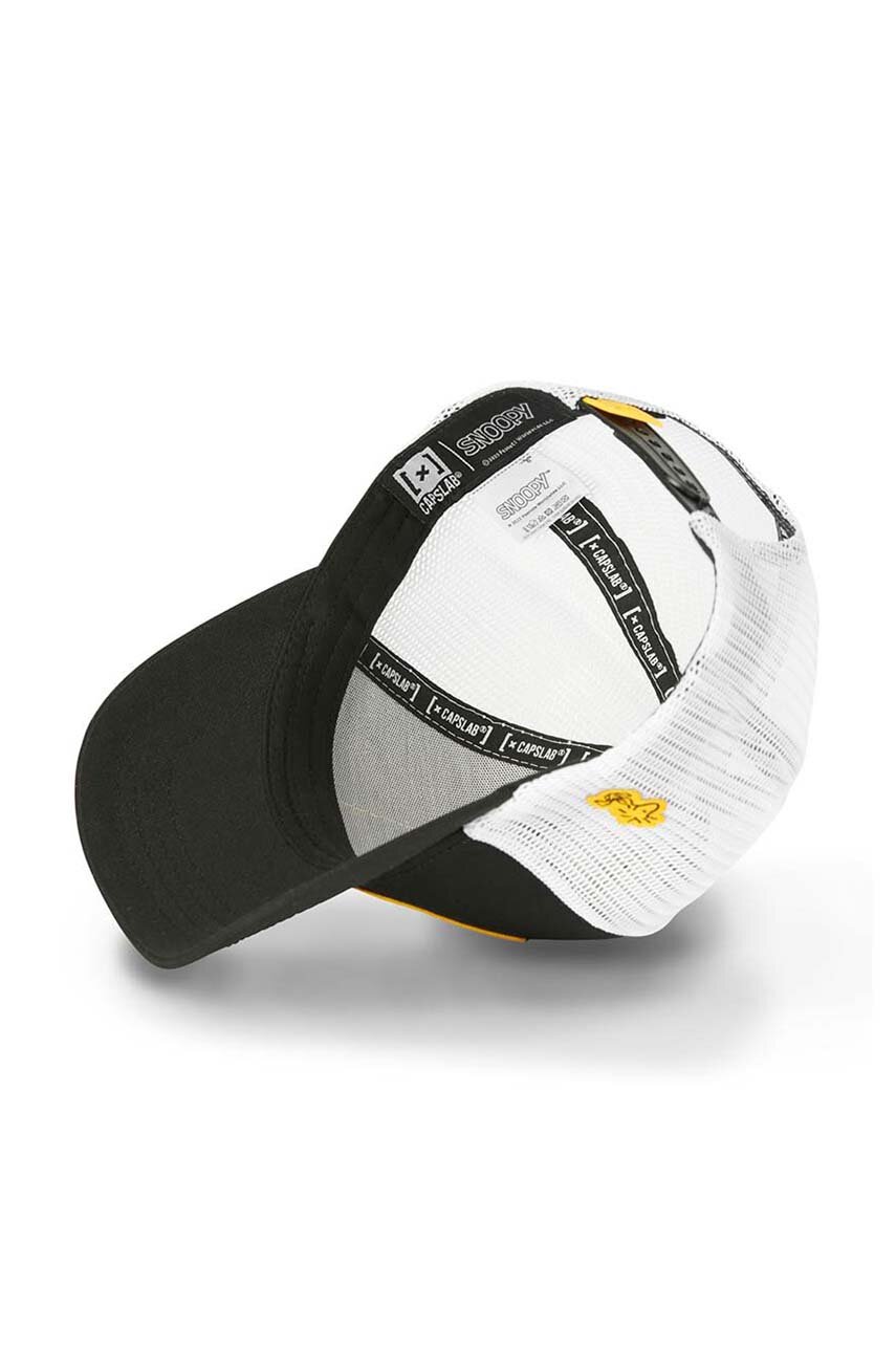 Capslab Czapka z daszkiem PEANUTS kolor czarny z aplikacją