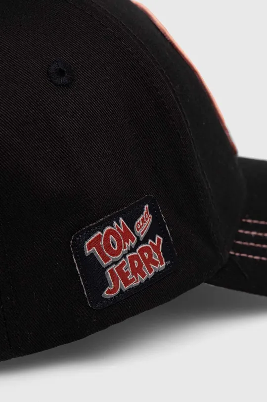 Bombažna bejzbolska kapa Capslab TOM & JERRY črna
