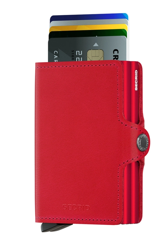 Secrid leather wallet red