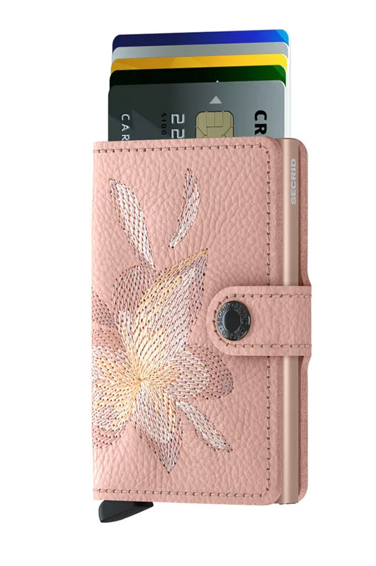 Secrid leather wallet pink
