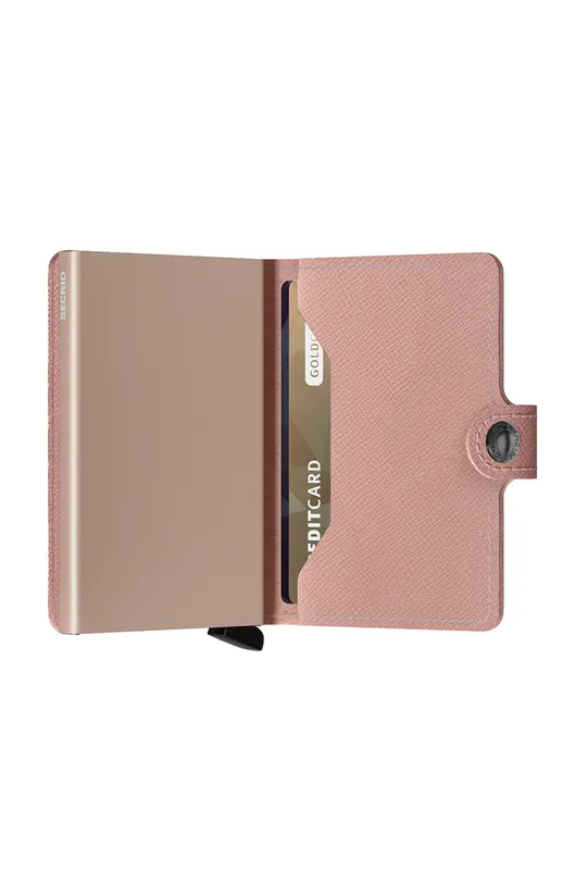 рожевий Шкіряний гаманець Secrid