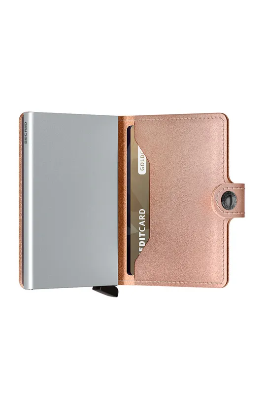 рожевий Шкіряний гаманець Secrid