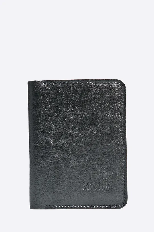 čierna Solier - Kožená peňaženka Pánsky