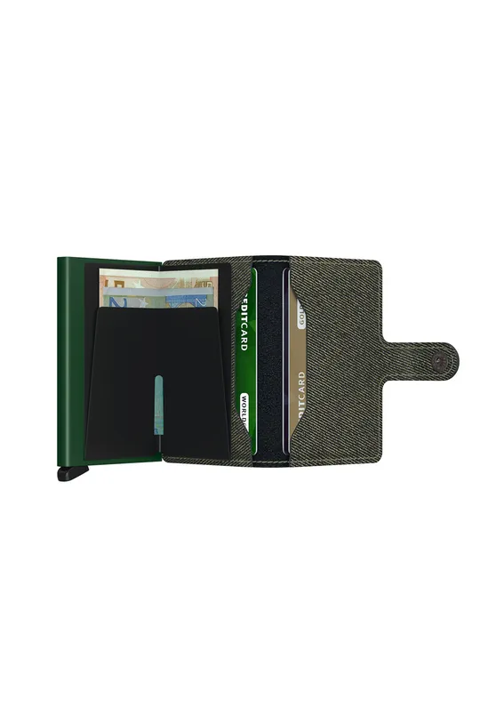 Secrid leather wallet  Material 1: 100% Aluminum Material 2: 100% Natural leather