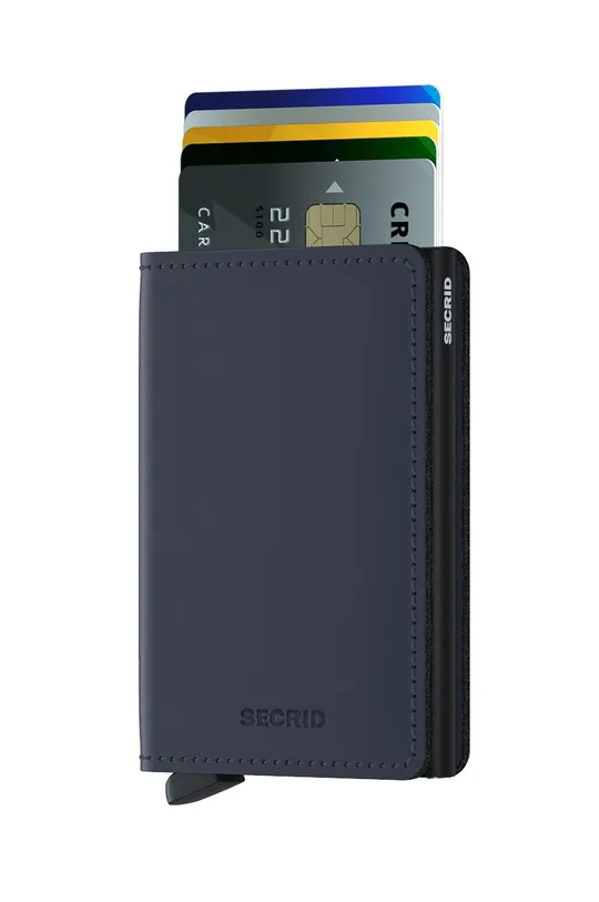 Шкіряний гаманець Secrid темно-синій