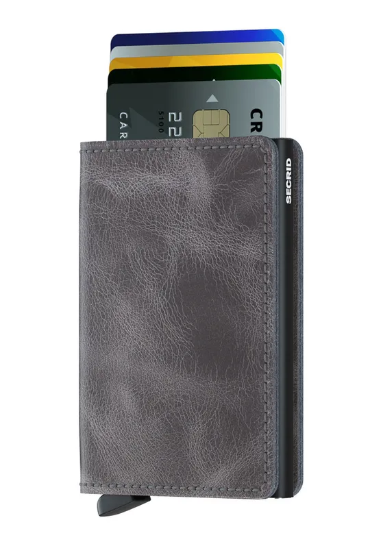 Кожаный кошелек Secrid серый