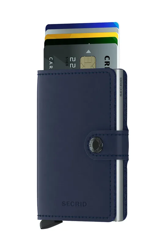Secrid - Кожаный кошелек тёмно-синий