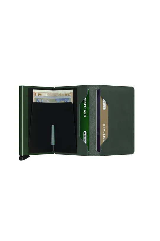 зелен Secrid - Кожен портфейл