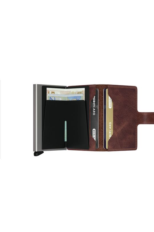Secrid - Kožená peněženka Materiál č. 1: Přírodní kůže Materiál č. 2: Hliník