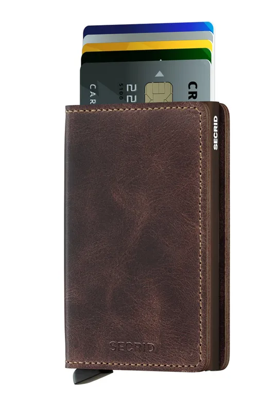 Secrid - Шкіряний гаманець коричневий