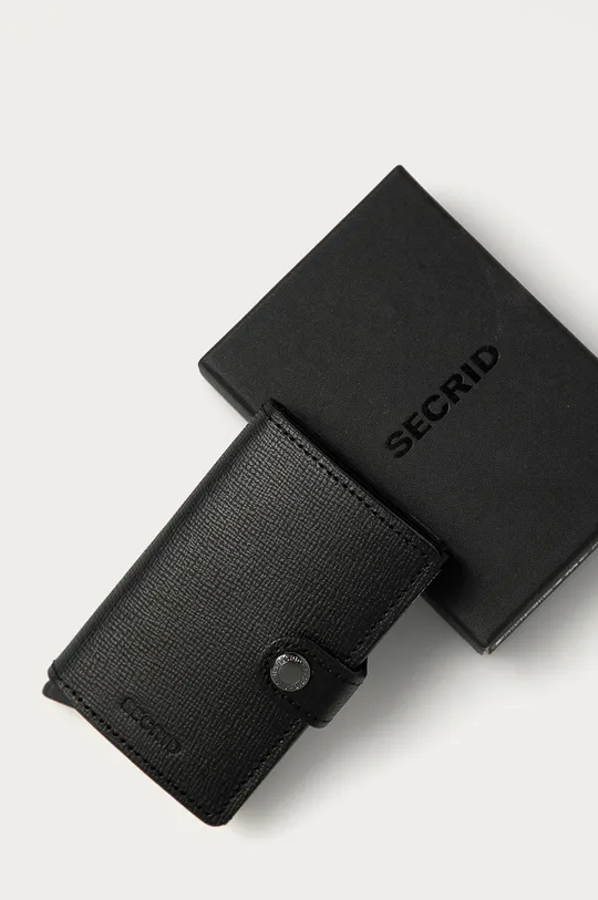 Secrid leather wallet  Material 1: Aluminum Material 2: Natural leather