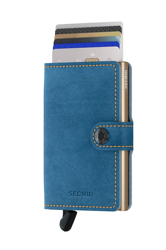 Secrid - Portfel skórzany niebieski