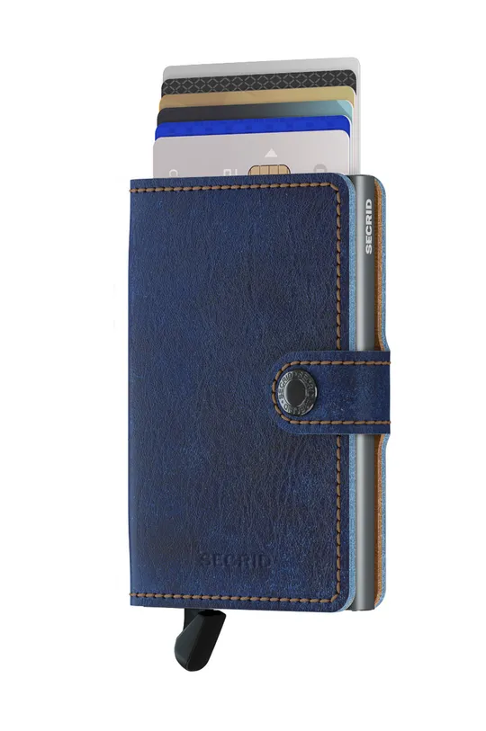 Secrid δερμάτινο πορτοφόλι σκούρο μπλε