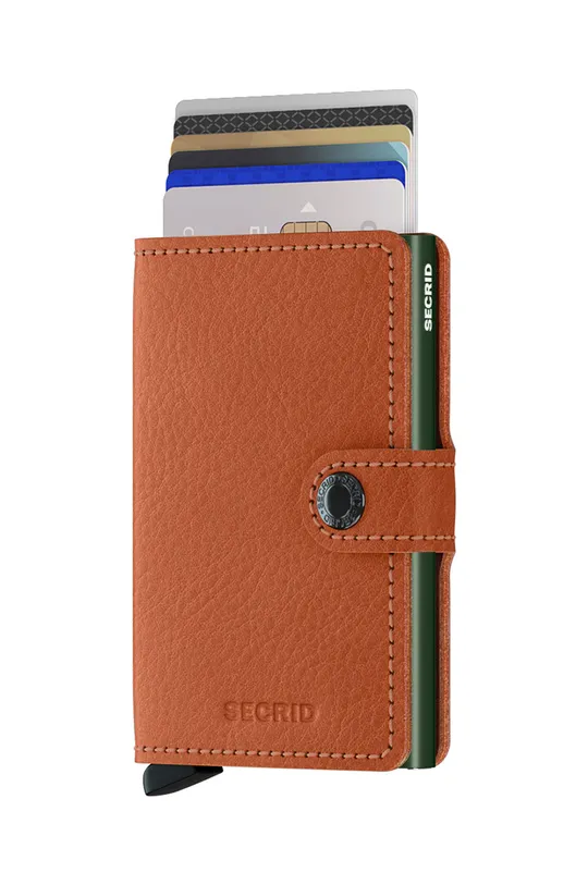 oranžová Secrid - Kožená peňaženka