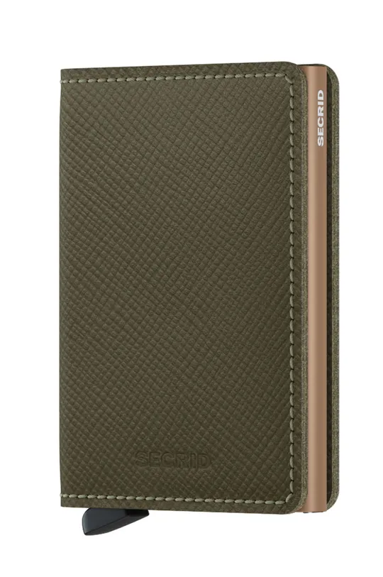 green Secrid leather wallet Unisex