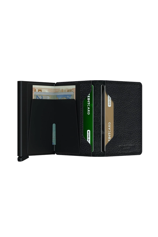 Secrid leather wallet  Material 1: 100% Natural leather Material 2: 100% Aluminum