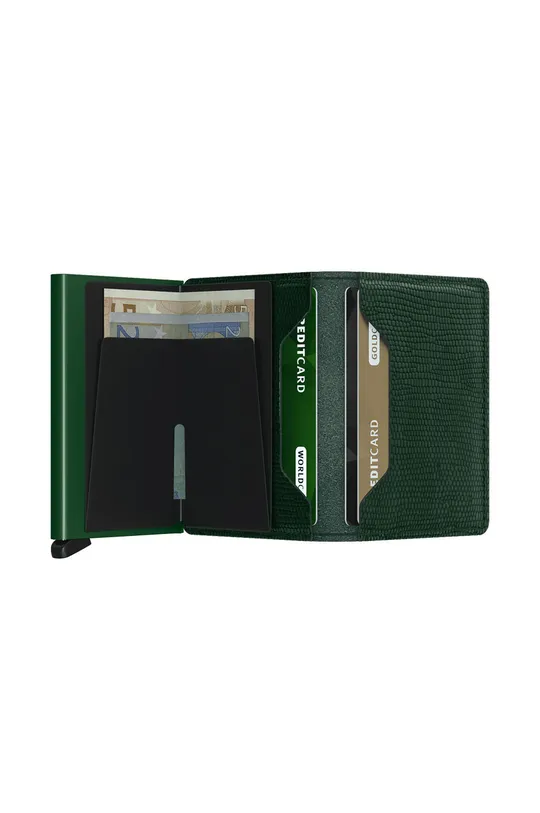 zelená Kožená peňaženka Secrid