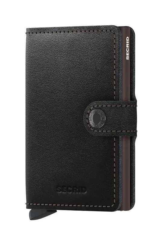 czarny Secrid portfel skórzany Black & Brown Unisex