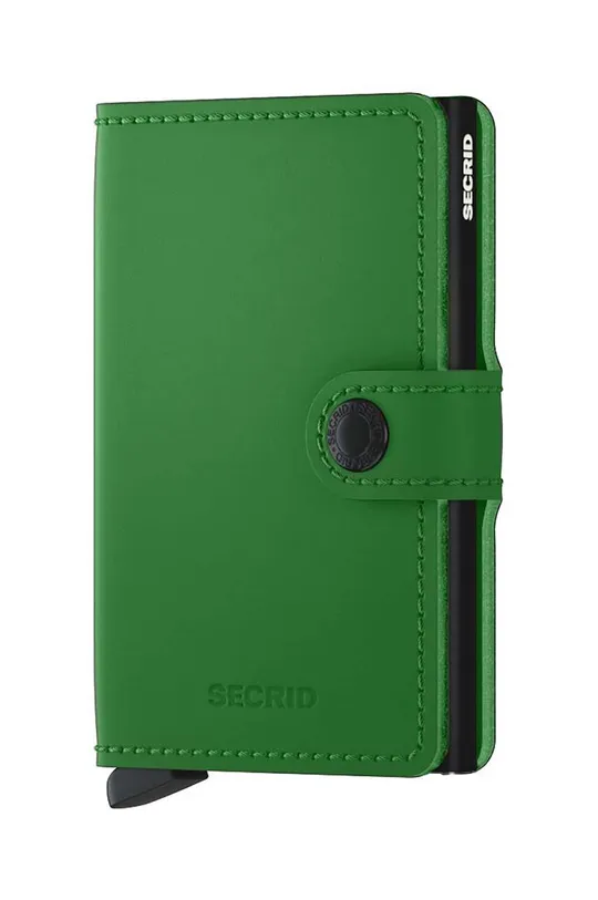 зелен Кожен портфейл Secrid Miniwallet Matte Bright Green Унисекс