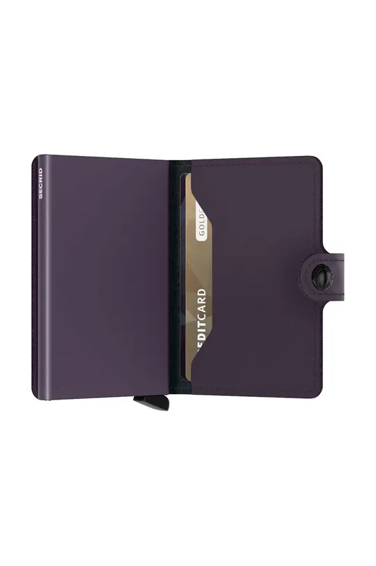 фіолетовий Шкіряний гаманець Secrid Miniwallet Matte Dark Purple