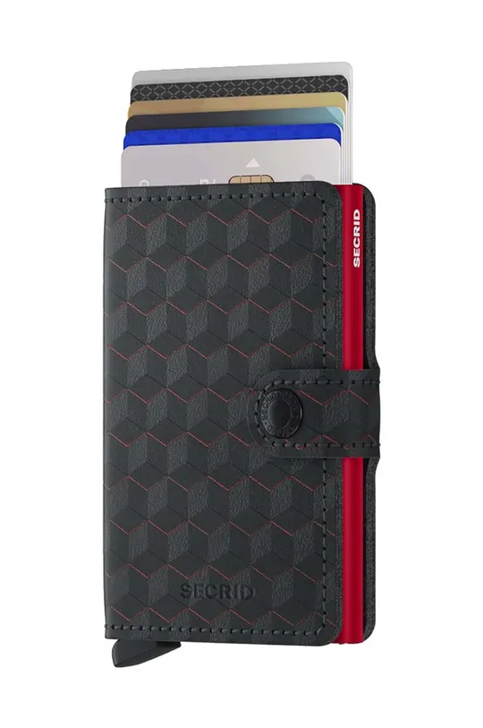 Secrid leather wallet Optical Black-Red black
