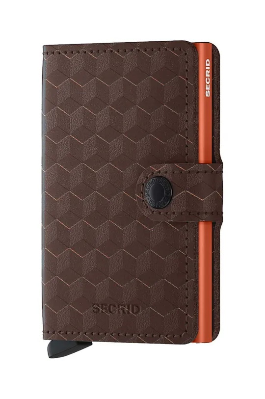 brown Secrid leather wallet Optical Brown-Orange Unisex