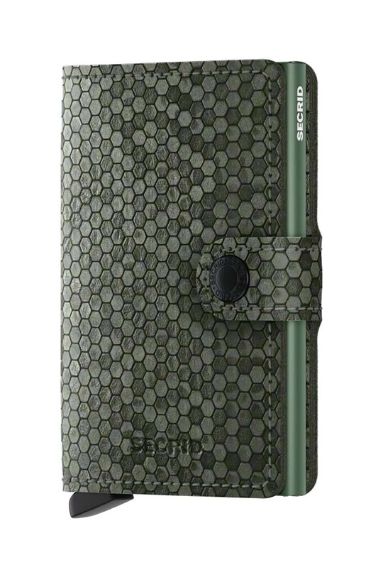 πράσινο Δερμάτινο πορτοφόλι Secrid Miniwallet Hexagon Green Unisex