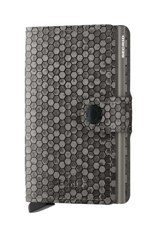 сірий Шкіряний гаманець Secrid Miniwallet Hexagon Grey Unisex