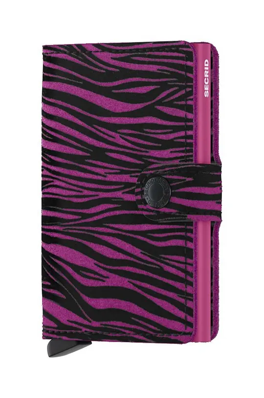 ružová Kožená peňaženka Secrid Miniwallet Zebra Fuchsia Unisex