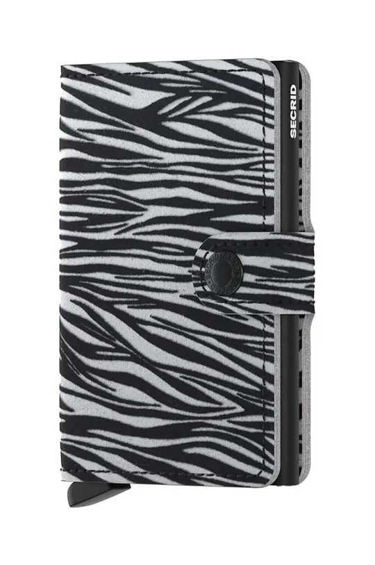 gri Secrid portofel de piele Miniwallet Zebra Light Grey Unisex
