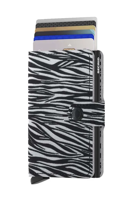 Δερμάτινο πορτοφόλι Secrid Miniwallet Zebra Light Grey γκρί