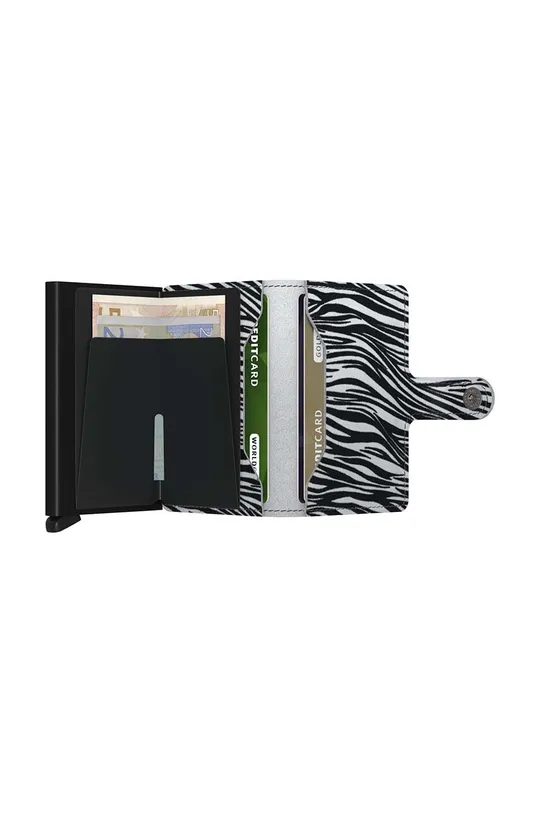 Kožená peňaženka Secrid Miniwallet Zebra Light Grey Hliník, Prírodná koža