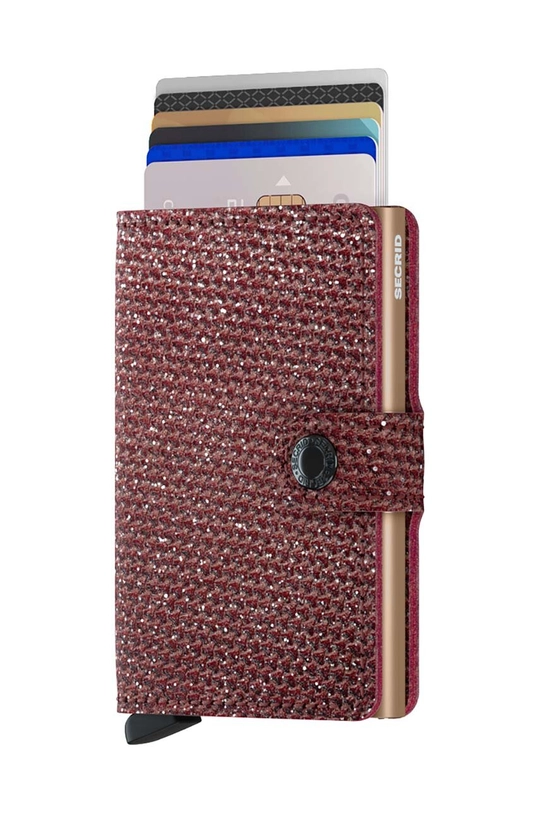 Usnjena denarnica Secrid Miniwallet Sparkle Red rdeča