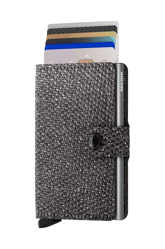 Δερμάτινο πορτοφόλι Secrid Miniwallet Sparkle Silver ασημί